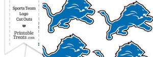 Small Detroit Lions Logo Cut Outs — Printable Treats.com