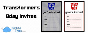 Printable Transformers Birthday Party Invitations — Printable Treats.com