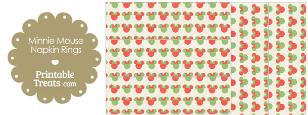 Vintage Minnie Mouse Christmas Napkin Rings