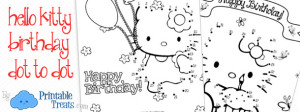 Hello Kitty Birthday Dot-to-Dot — Printable Treats.com