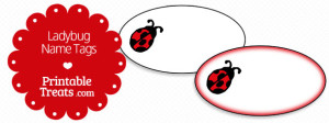 Free Printable Ladybug Name Tags — Printable Treats.com