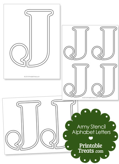 army stencil outline letter j printable treats com letter j outline