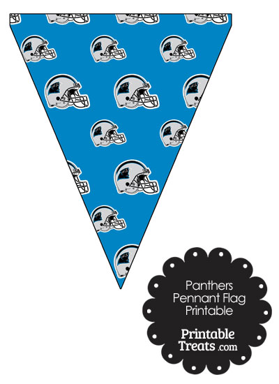 Carolina Panthers Football Helmet Pennant Banners from PrintableTreats.com