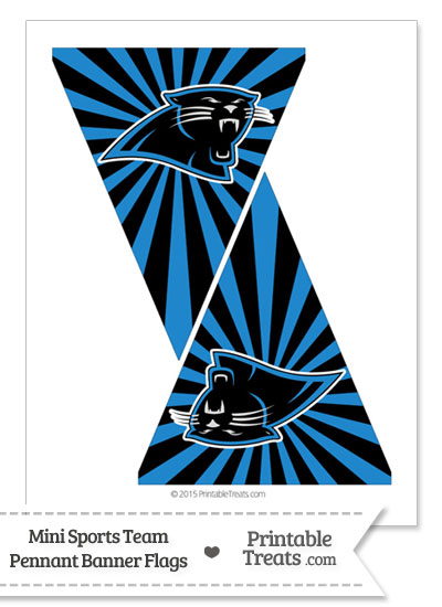 Carolina Panthers Mini Pennant Banner Flags from PrintableTreats.com