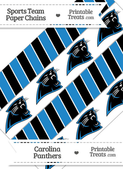 Carolina Panthers Paper Chains from PrintableTreats.com