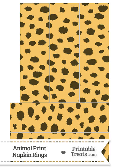 Cheetah Print Napkin Rings from PrintableTreats.com