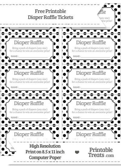 free printable diaper raffle tickets