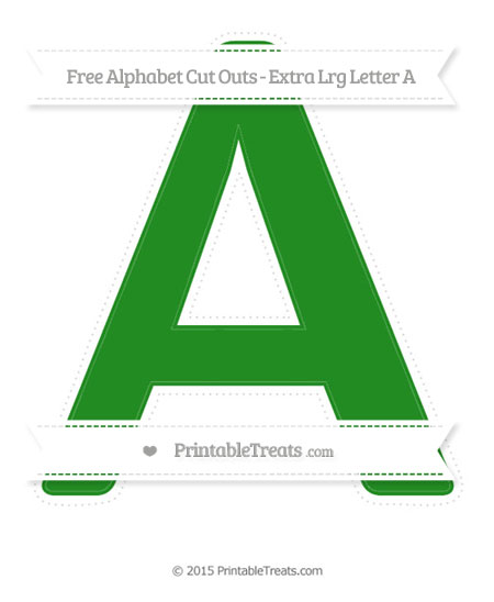 Free Forest Green Extra Large Capital Letter A Cut Outs ... Free Forest Green Extra Large Capital Letter A Cut Outs ...