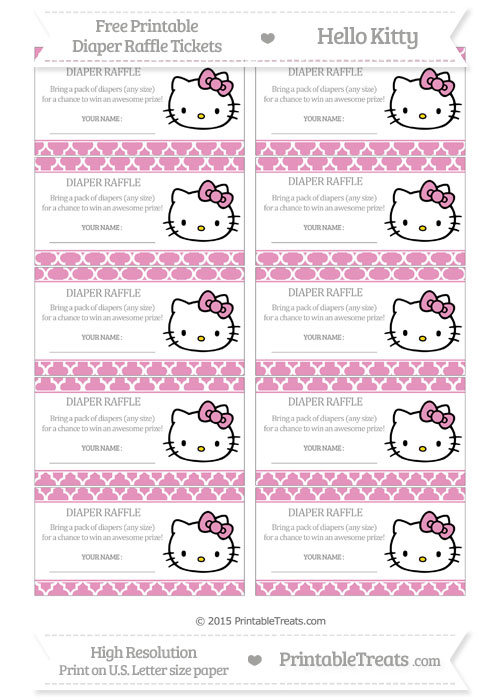 Free Pastel Bubblegum Pink Moroccan Tile Hello Kitty ...