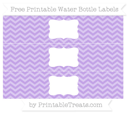 Pastel Purple Chevron Diy Water Bottle Labels Printable Treats Free Pastel Purple Chevron Water Bottle Labels