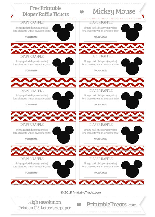 free printable diaper raffle tickets