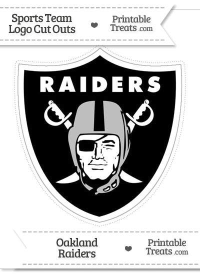 Large Oakland Raiders Logo Cut Out from PrintableTreats.com