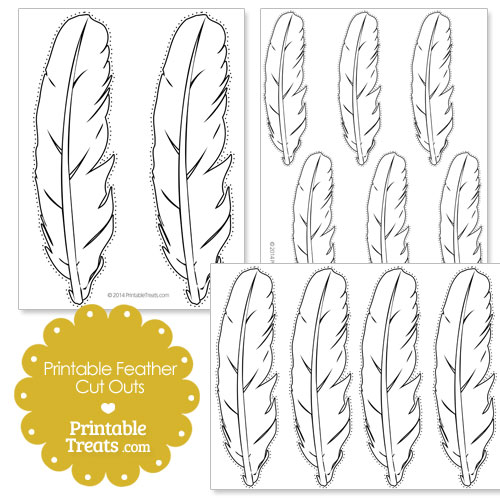 Printable Feather Cutouts