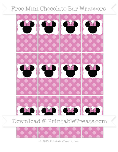 Free Pastel Fuchsia Dotted Pattern Minnie Mouse Mini Chocolate Bar Free Pastel Fuchsia Dotted Pattern Minnie Mouse Mini Chocolate Bar Wrers