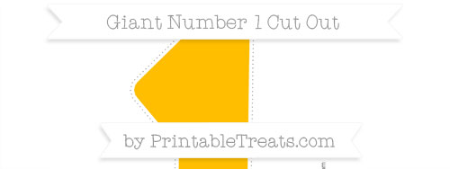 Amber Giant Number 1 Cut Out — Printable Treats.com