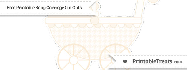 Antique White Houndstooth Pattern Extra Large Baby Carriage Cut Outs ...