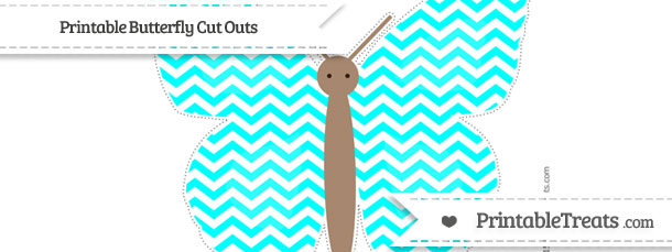 Free Aqua Blue Chevron Extra Large Butterfly Cut Outs — Printable ...