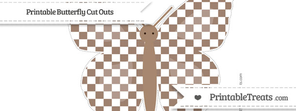 Free Beaver Brown Checker Pattern Extra Large Butterfly Cut Outs ...