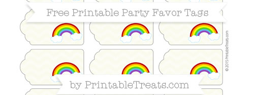 beige chevron rainbow party favor tags printable treatscom