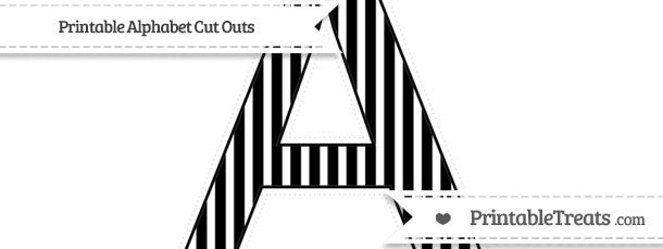 free black thin striped pattern extra large capital letter a cut outs printable treats com