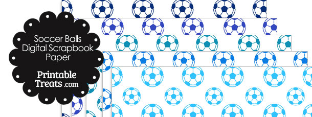blue soccer digital scrapbook paper printable treatscom