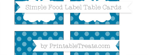 Free Cerulean Blue Dotted Pattern Simple Food Labels — Printable Treats.com
