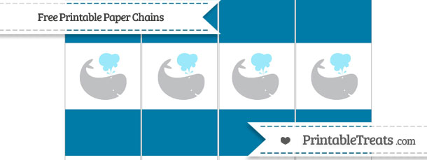 Blue Paper Chain Free Cerulean Blue Whale Paper Chains — Printable Treats.com
