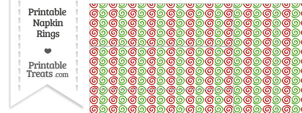 Christmas Swirls Napkin Rings