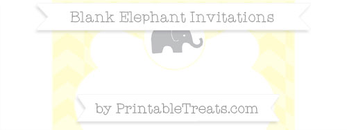 Free Cream Herringbone Pattern Blank Elephant Invitation — Printable ...