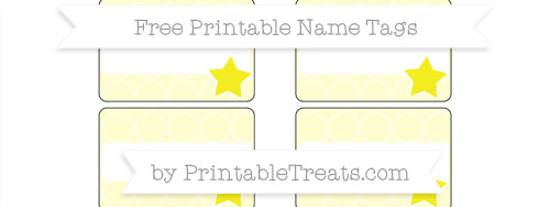 Free Cream Quatrefoil Pattern Star Name Tags — Printable Treats.com