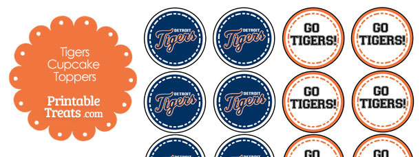 Detroit Tigers Cupcake Toppers