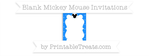 Free Dodger Blue Star Pattern Blank Mickey Mouse Invitation — Printable ...