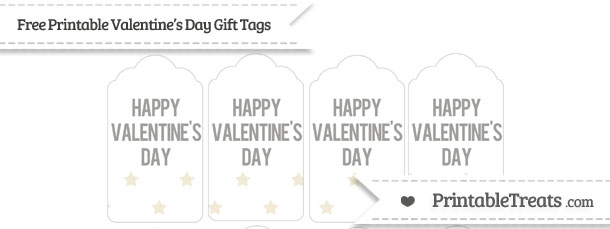 Free Eggshell Star Pattern Valentine’s Day Gift Tags — Printable Treats.com