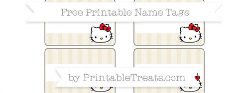 free eggshell striped hello kitty name tags printable treatscom