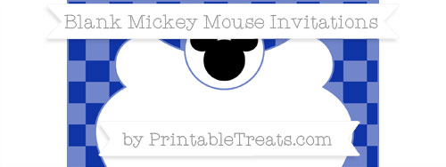 Free Egyptian Blue Checker Pattern Blank Mickey Mouse Invitation ...