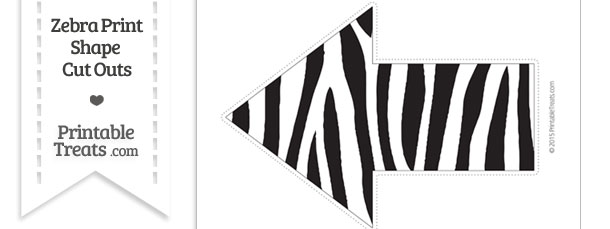 Extra Large Zebra Print Arrow Cut Out — Printable Treats.com