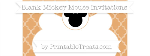 Free Fawn Moroccan Tile Blank Mickey Mouse Invitation — Printable ...