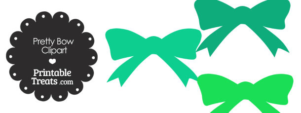 Green Pretty Bow Clipart