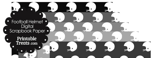 Grey Background Football Helmet Digital Scrapbook Paper
