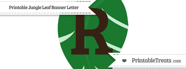 free jungle leaf capital letter r printable treatscom