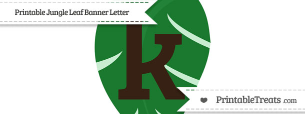 free jungle leaf lowercase letter k printable treatscom