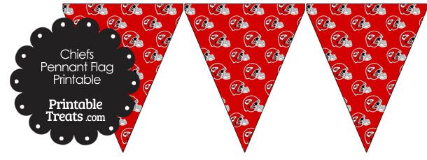 Kansas City Chiefs Football Helmet Pennant Banners — Printable Treats.com