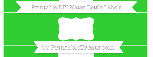 Lime Green DIY Water Bottle Labels — Printable Treats.com