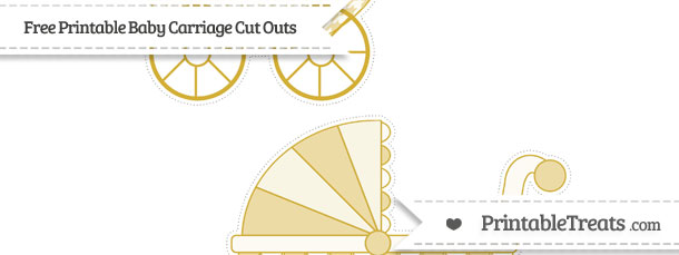 Metallic Gold Houndstooth Pattern Large Baby Carriage Cut Outs ...