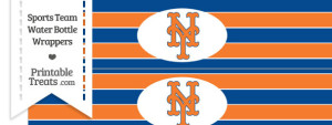 New York Mets Water Bottle Wrappers