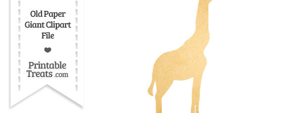 Old Paper Giant Giraffe Clipart