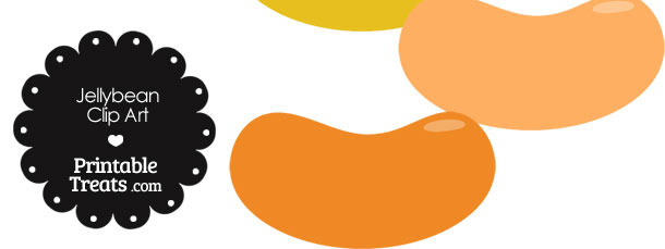 Orange Jellybean Clipart
