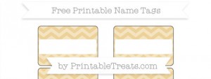 Free Pastel Bright Orange Chevron Simple Name Tags — Printable Treats.com