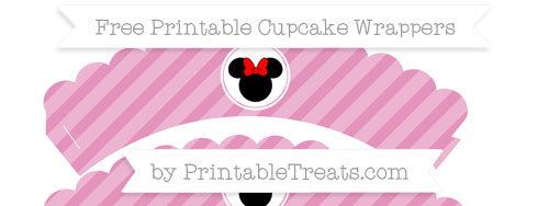 Free Pastel Bubblegum Pink Diagonal Striped Minnie Mouse Scalloped ...