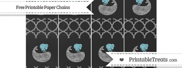 Pastel Grey Quatrefoil Pattern Chalk Style Whale Paper Chains ...